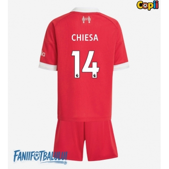 Liverpool Federico Chiesa #14 Echipament de Fotbal Replică 2025-26 Copii Acasa (+ Șorturi)